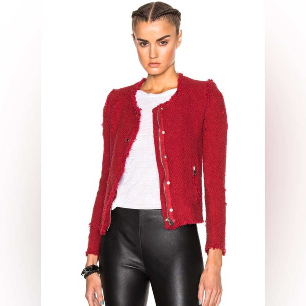 IRO Distressed Knit Jacket